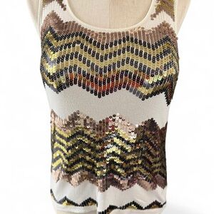 The Limited Large Sequin Chevron Tank Top